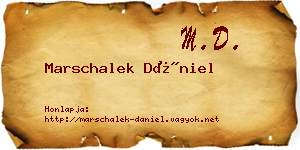 Marschalek Dániel névjegykártya